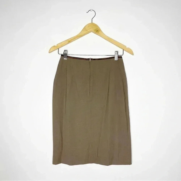 Jean Paul Gaultier Femme Brown Women’s Wool Pencil Skirt Size 6 designer - Picture 1 of 7